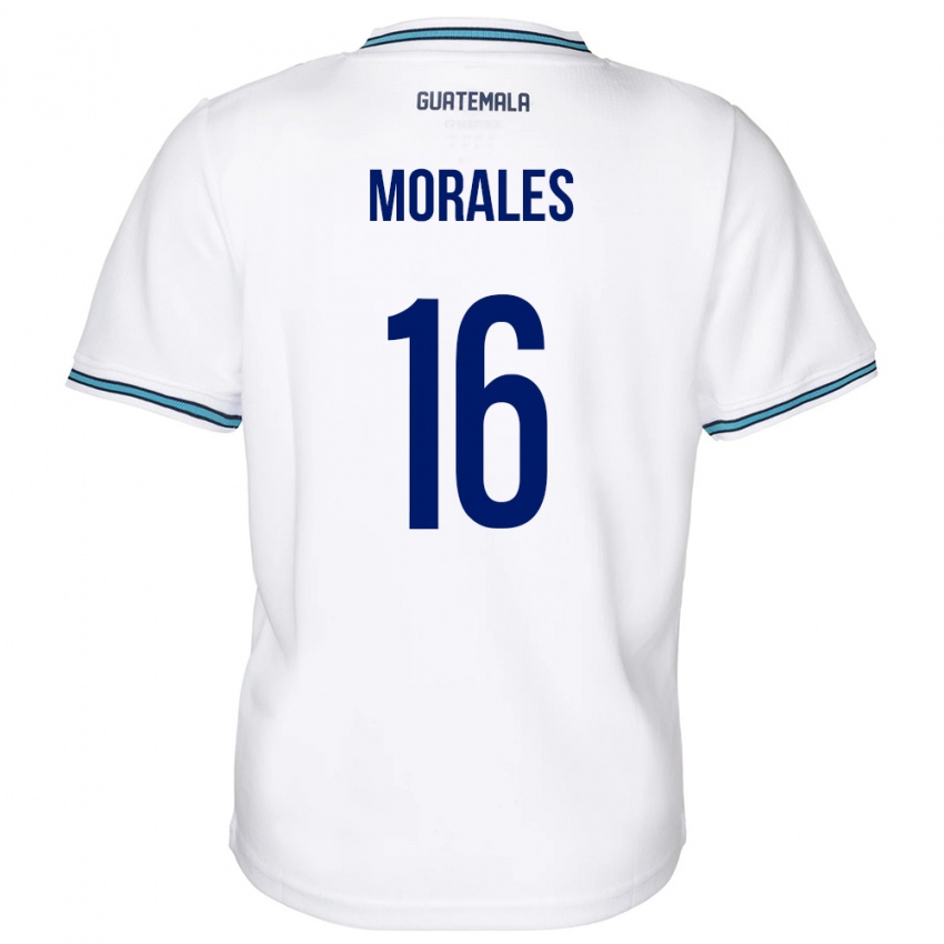 Férfi Guatemala José Morales #16 Fehér Hazai Jersey 24-26 Mez Póló Ing