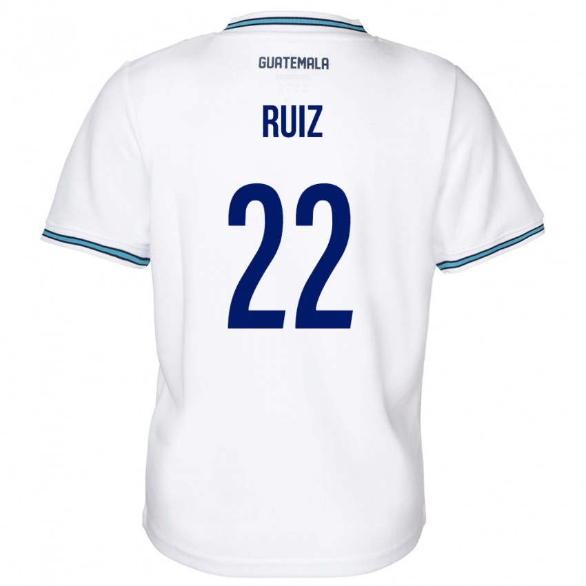 Férfi Guatemala Kevin Ruiz #22 Fehér Hazai Jersey 24-26 Mez Póló Ing
