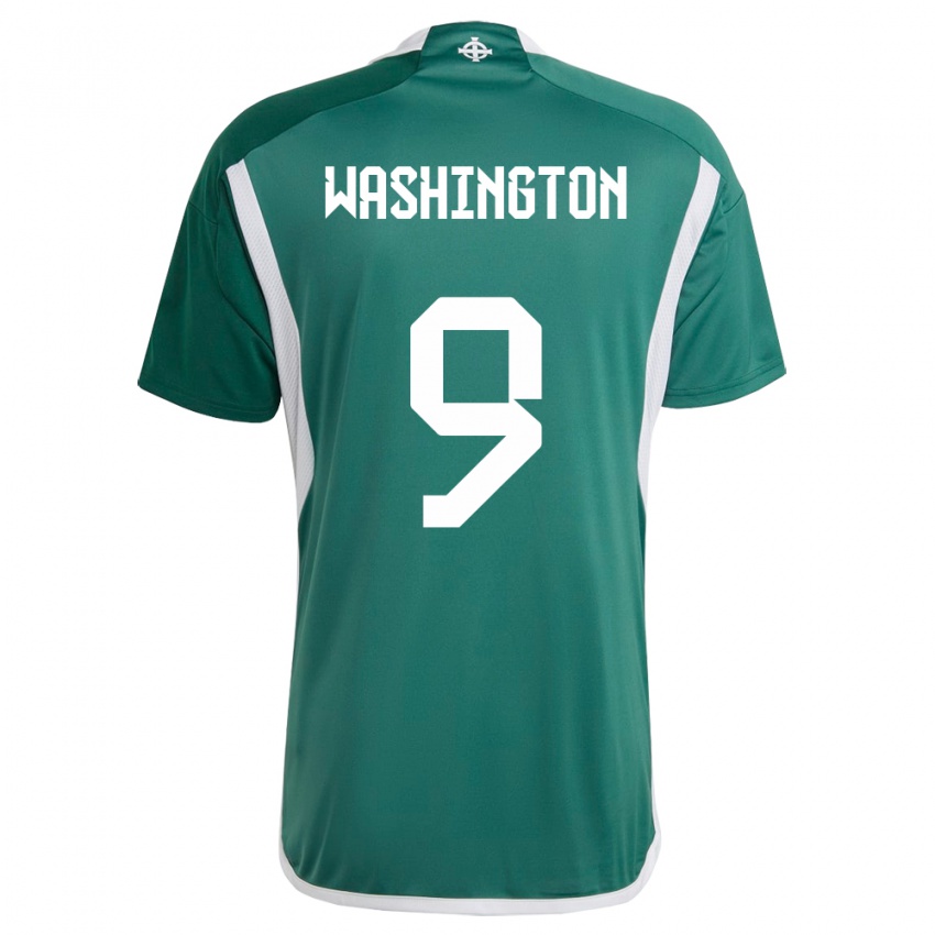 Férfi Észak-Írország Conor Washington #9 Zöld Hazai Jersey 24-26 Mez Póló Ing