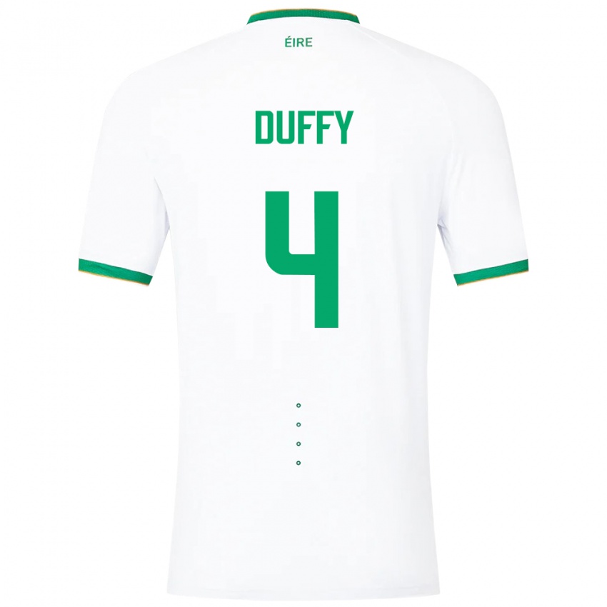 Férfi Ír-Sziget Shane Duffy #4 Fehér Idegenbeli Jersey 24-26 Mez Póló Ing