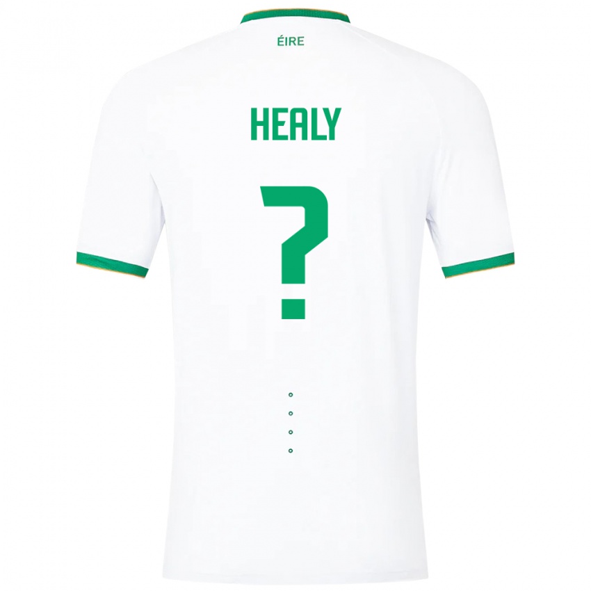Férfi Ír-Sziget Matthew Healy #0 Fehér Idegenbeli Jersey 24-26 Mez Póló Ing