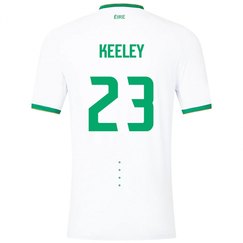 Férfi Ír-Sziget Josh Keeley #23 Fehér Idegenbeli Jersey 24-26 Mez Póló Ing