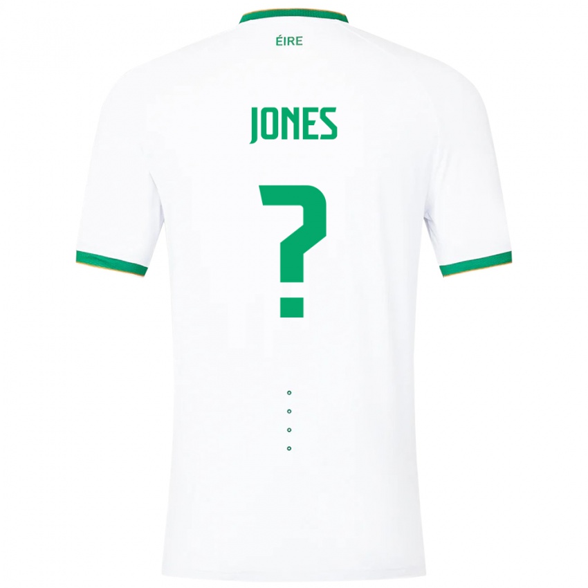 Férfi Ír-Sziget Nico Jones #0 Fehér Idegenbeli Jersey 24-26 Mez Póló Ing