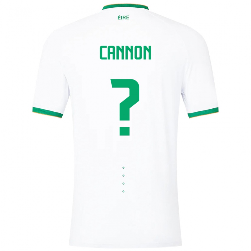 Férfi Ír-Sziget Thomas Cannon #0 Fehér Idegenbeli Jersey 24-26 Mez Póló Ing