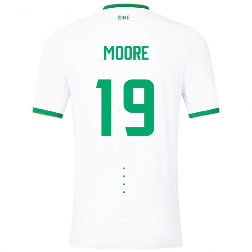 Férfi Ír-Sziget Sean Moore #19 Fehér Idegenbeli Jersey 24-26 Mez Póló Ing