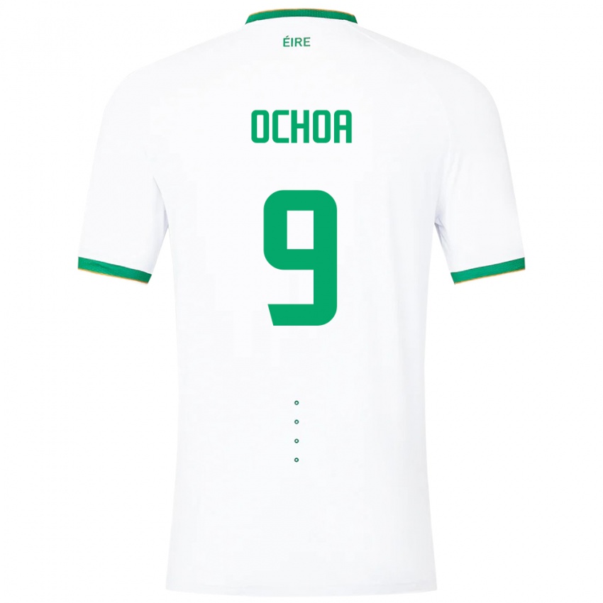 Férfi Ír-Sziget Aarón Ochoa #9 Fehér Idegenbeli Jersey 24-26 Mez Póló Ing