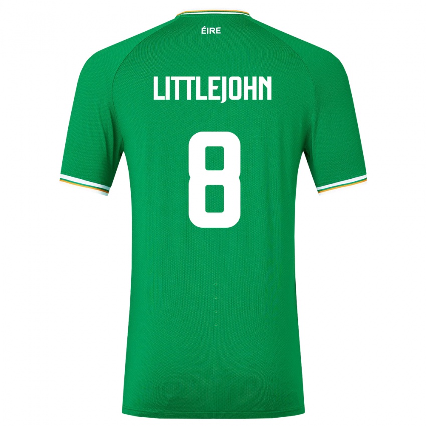 Női Ír-Sziget Ruesha Littlejohn #8 Zöld Hazai Jersey 24-26 Mez Póló Ing