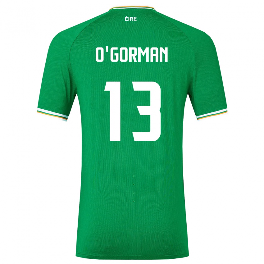 Női Ír-Sziget Áine O'gorman #13 Zöld Hazai Jersey 24-26 Mez Póló Ing