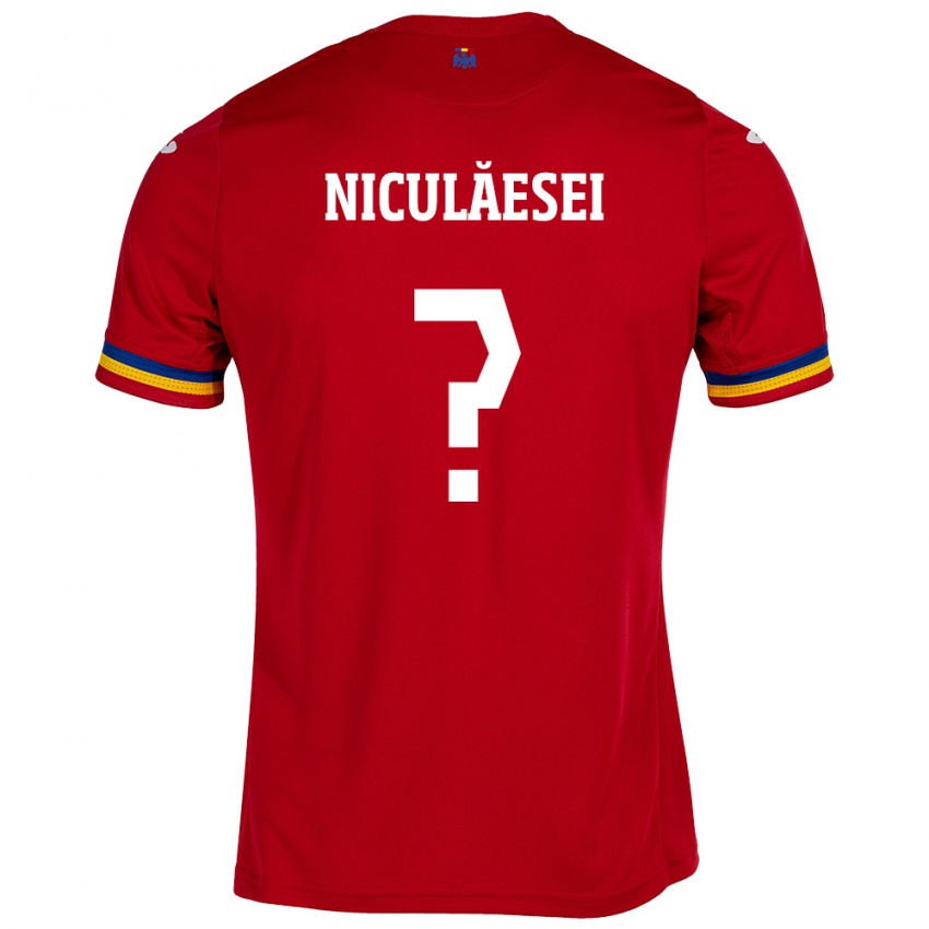 Női Románia Albert Niculăesei #0 Piros Idegenbeli Jersey 24-26 Mez Póló Ing