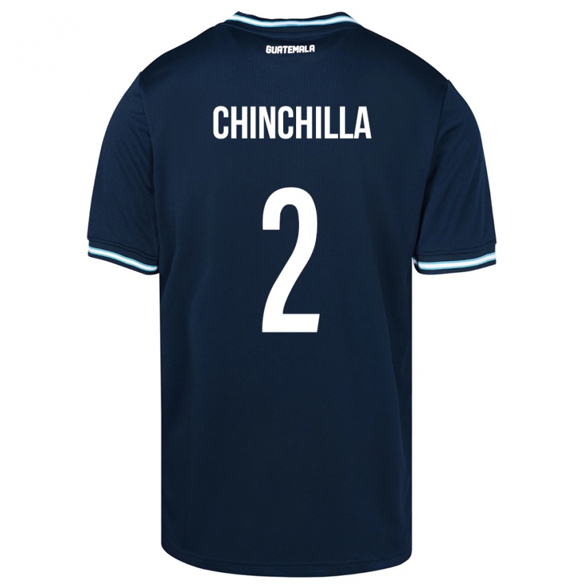 Női Guatemala Nicolás Chinchilla #2 Kék Idegenbeli Jersey 24-26 Mez Póló Ing
