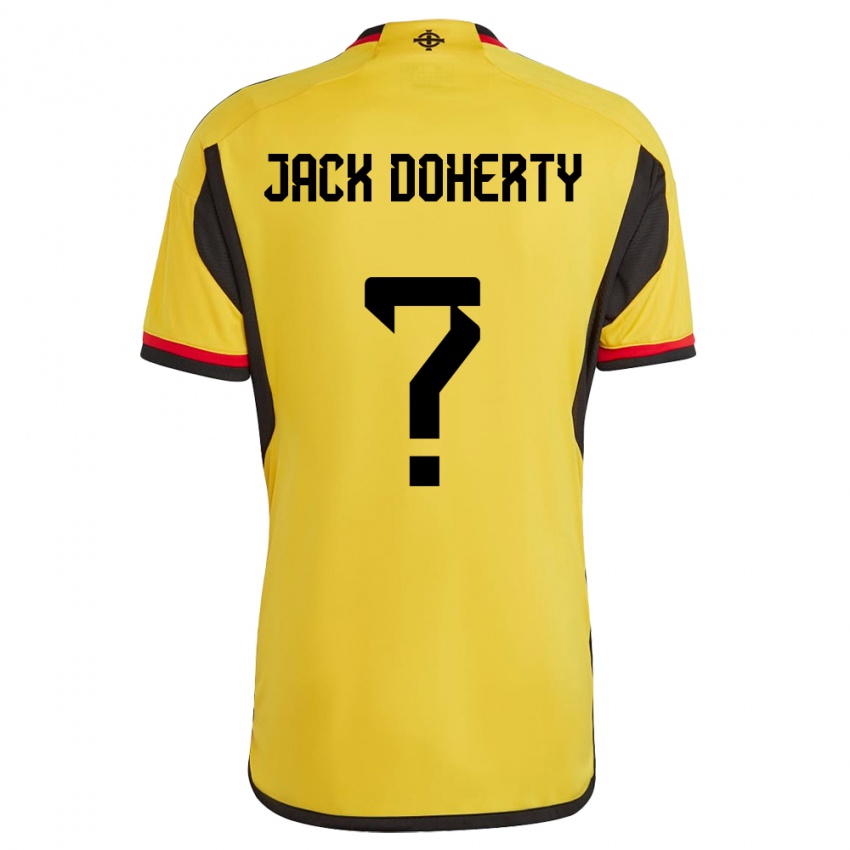 Női Észak-Írország Jack Doherty #0 Fehér Idegenbeli Jersey 24-26 Mez Póló Ing