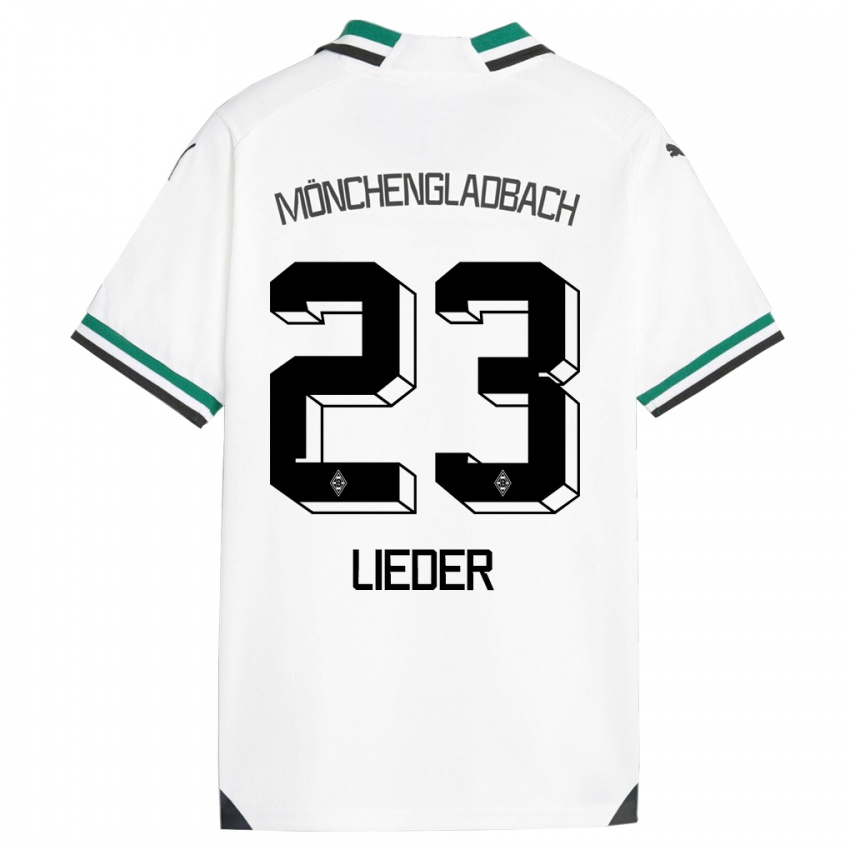 Gyermek Michel Lieder #23 Fehér Zöld Hazai Jersey 2023/24 Mez Póló Ing