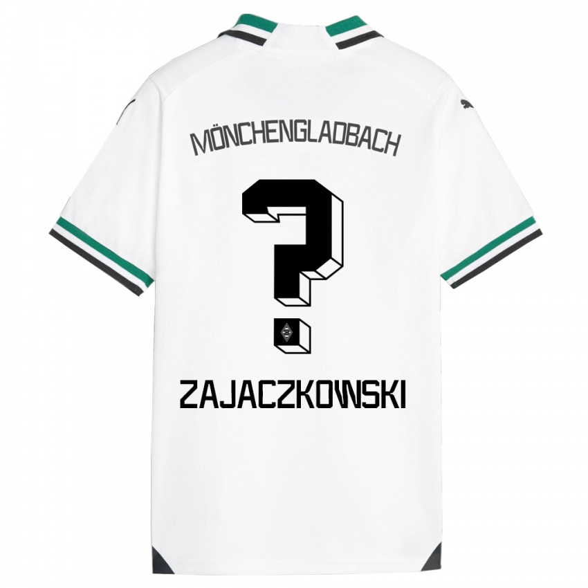 Gyermek Vincent Zajaczkowski #0 Fehér Zöld Hazai Jersey 2023/24 Mez Póló Ing
