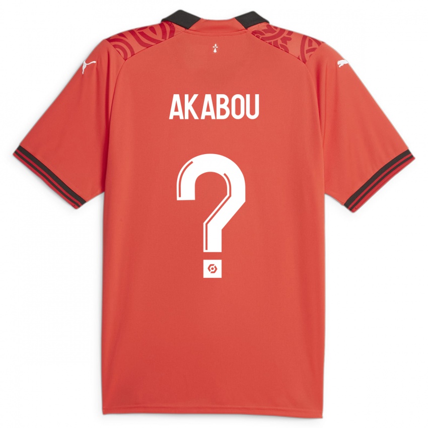 Gyermek Ayoube Akabou #0 Piros Hazai Jersey 2023/24 Mez Póló Ing