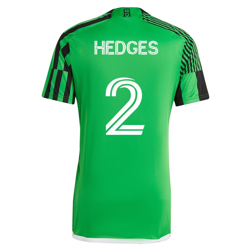 Gyermek Matt Hedges #2 Zöld Fekete Hazai Jersey 2023/24 Mez Póló Ing