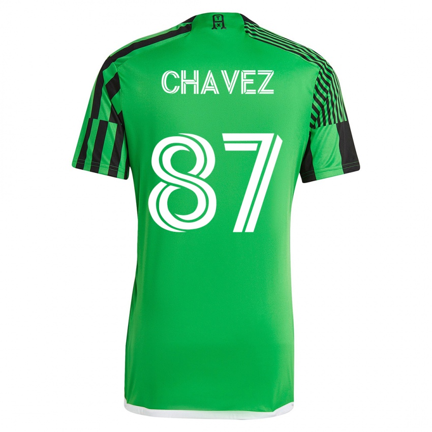 Gyermek Alfonso Ocampo-Chávez #87 Zöld Fekete Hazai Jersey 2023/24 Mez Póló Ing