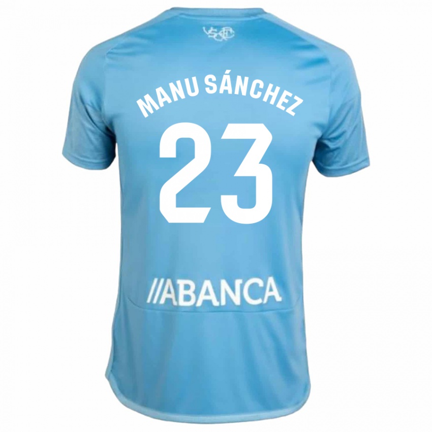 Gyermek Manu Sanchez #23 Kék Hazai Jersey 2023/24 Mez Póló Ing