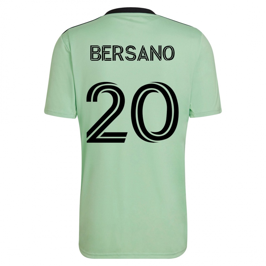 Gyermek Matt Bersano #20 Világos Zöld Idegenbeli Jersey 2023/24 Mez Póló Ing