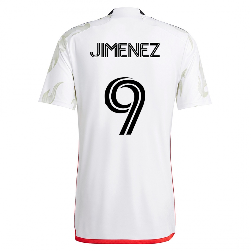 Gyermek Jesús Jiménez #9 Fehér Idegenbeli Jersey 2023/24 Mez Póló Ing