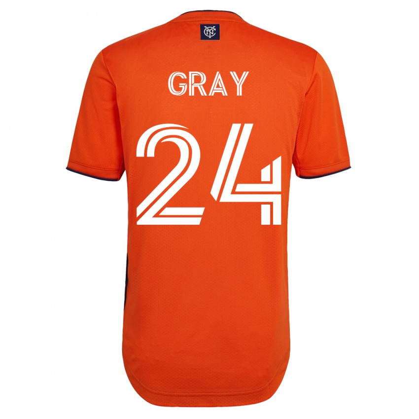 Gyermek Tayvon Gray #24 Fekete Idegenbeli Jersey 2023/24 Mez Póló Ing