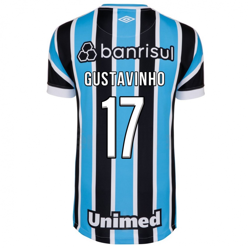 Férfi Gustavinho #17 Kék Hazai Jersey 2023/24 Mez Póló Ing