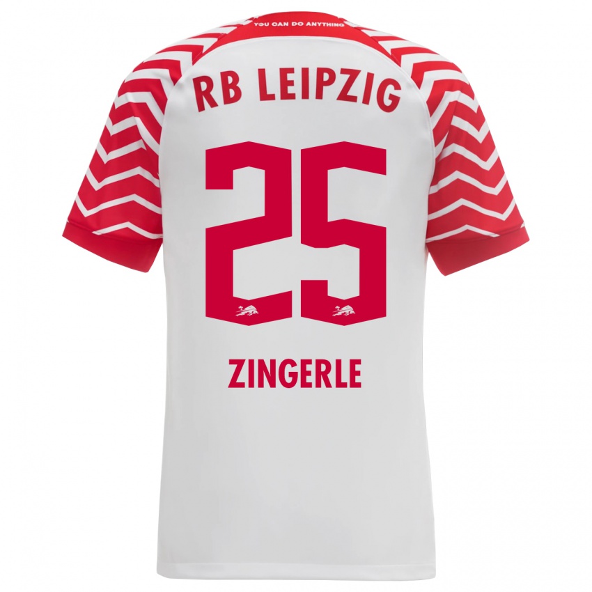 Férfi Leopold Zingerle #25 Fehér Hazai Jersey 2023/24 Mez Póló Ing