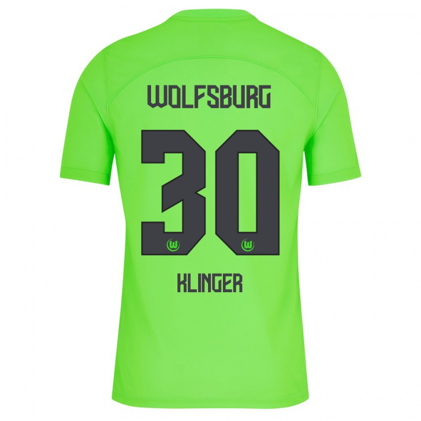 Férfi Niklas Klinger #30 Zöld Hazai Jersey 2023/24 Mez Póló Ing