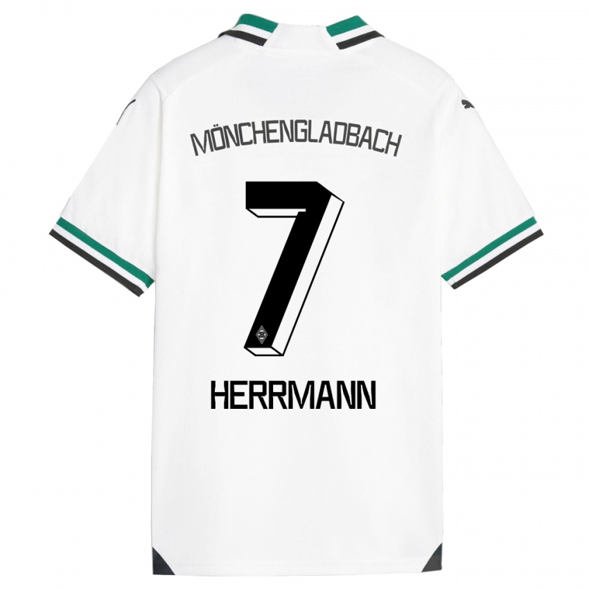Férfi Patrick Herrmann #7 Fehér Zöld Hazai Jersey 2023/24 Mez Póló Ing