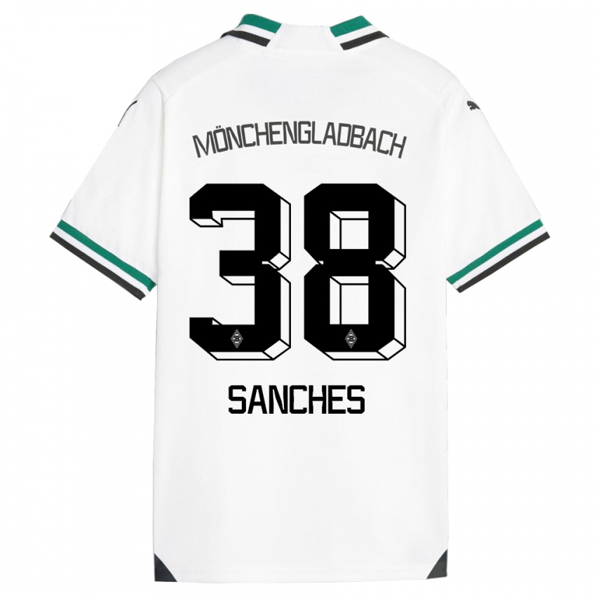 Férfi Yvandro Borges Sanches #38 Fehér Zöld Hazai Jersey 2023/24 Mez Póló Ing