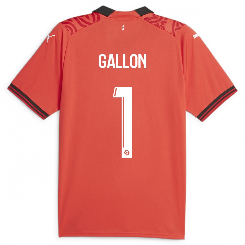 Férfi Gauthier Gallon #1 Piros Hazai Jersey 2023/24 Mez Póló Ing