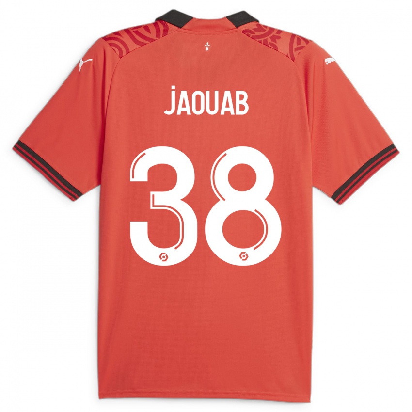 Férfi Mohamed Jaouab #38 Piros Hazai Jersey 2023/24 Mez Póló Ing