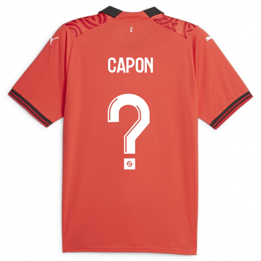 Férfi José Capon #0 Piros Hazai Jersey 2023/24 Mez Póló Ing