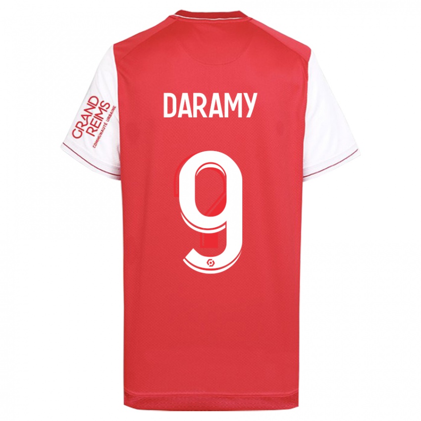 Férfi Mohamed Daramy #9 Piros Hazai Jersey 2023/24 Mez Póló Ing