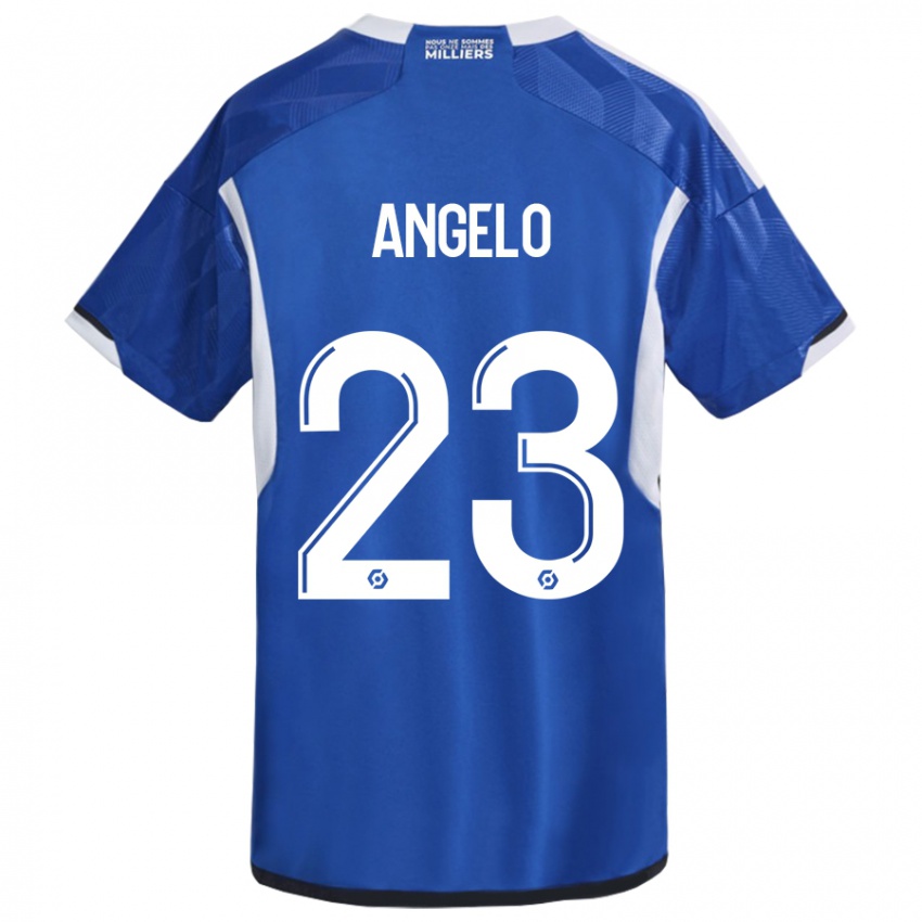 Férfi Ângelo #23 Kék Hazai Jersey 2023/24 Mez Póló Ing