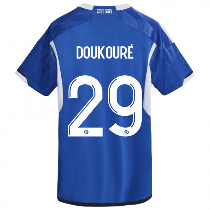 Férfi Ismaël Doukouré #29 Kék Hazai Jersey 2023/24 Mez Póló Ing