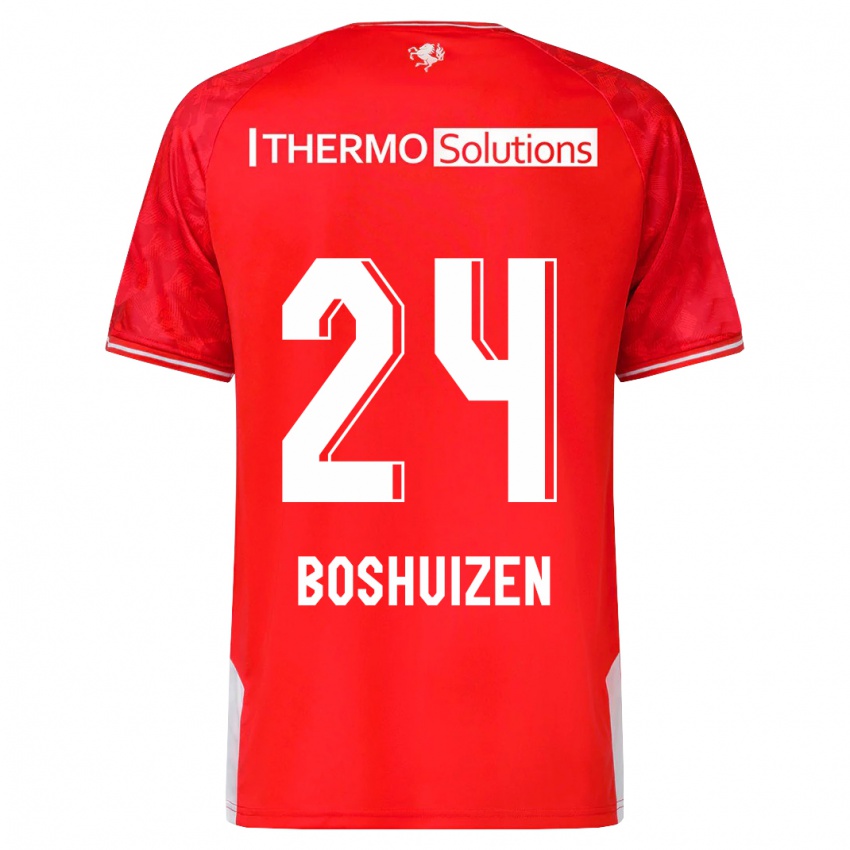 Férfi Annouk Boshuizen #24 Piros Hazai Jersey 2023/24 Mez Póló Ing