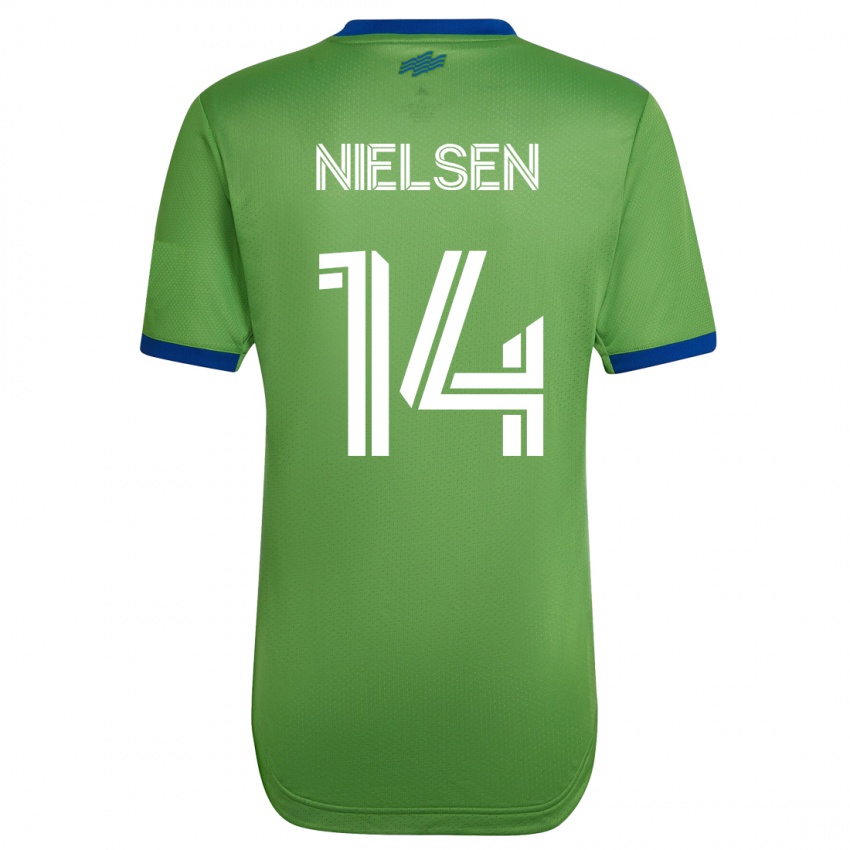 Férfi Taylor Nielsen #14 Zöld Hazai Jersey 2023/24 Mez Póló Ing
