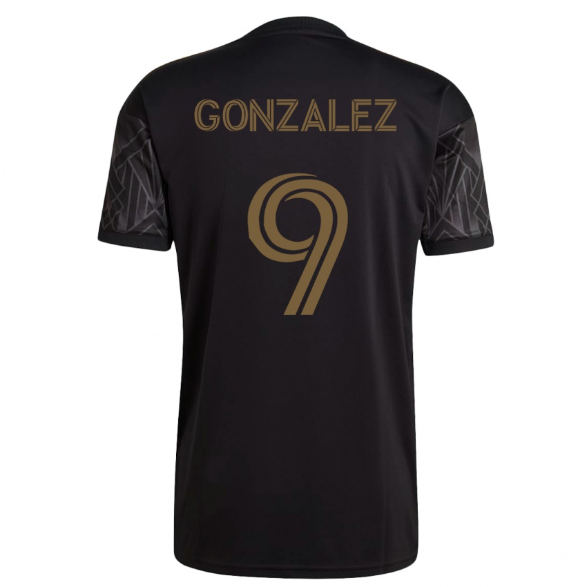 Férfi Mario Gonzalez #9 Fekete Hazai Jersey 2023/24 Mez Póló Ing