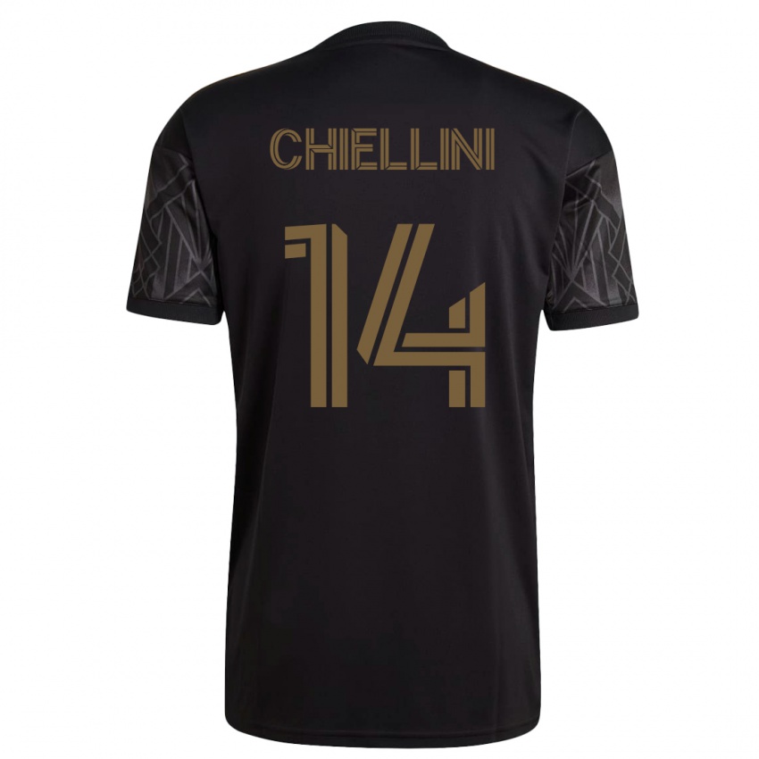 Férfi Giorgio Chiellini #14 Fekete Hazai Jersey 2023/24 Mez Póló Ing