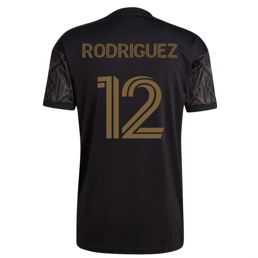 Férfi Jeremi Rodriguez #12 Fekete Hazai Jersey 2023/24 Mez Póló Ing