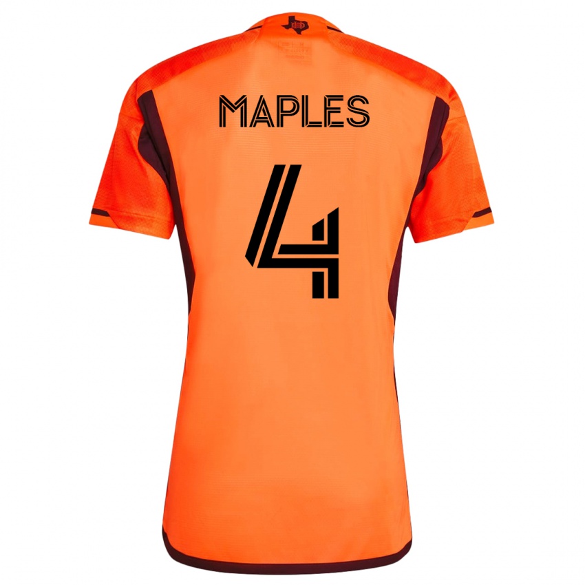 Férfi Talen Maples #4 Narancs Hazai Jersey 2023/24 Mez Póló Ing