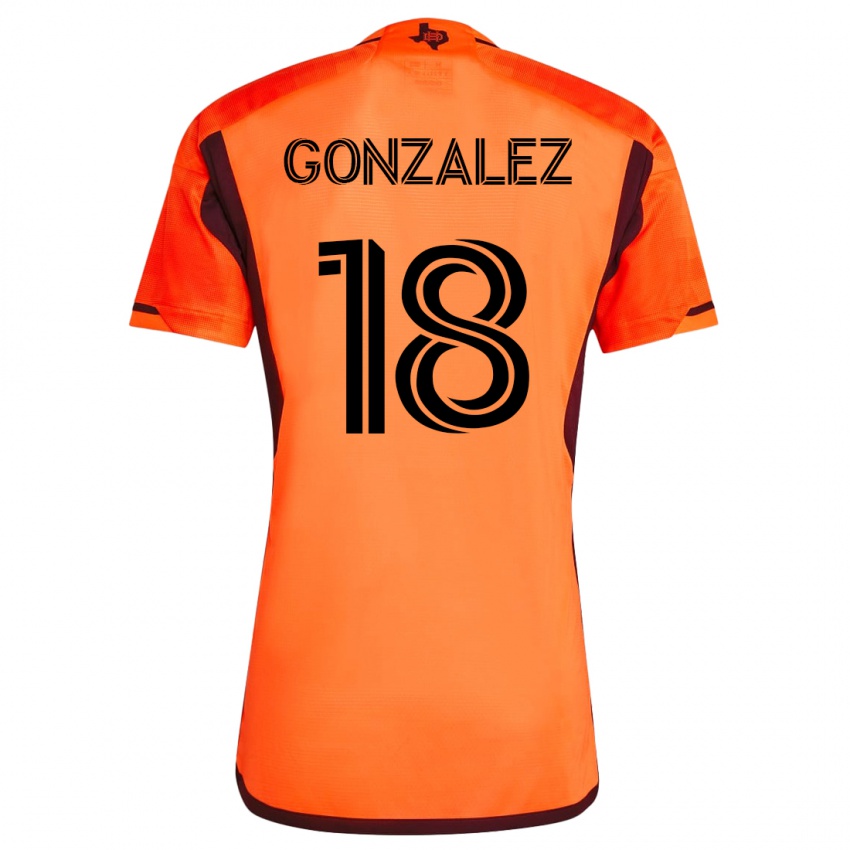 Férfi Diego Gonzalez #18 Narancs Hazai Jersey 2023/24 Mez Póló Ing