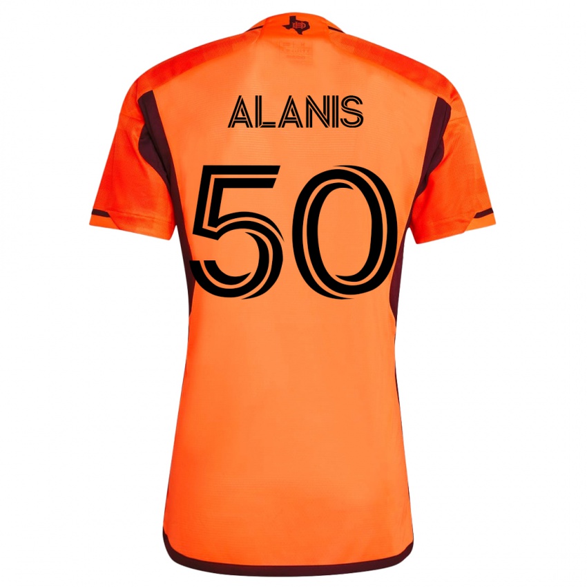 Férfi Brian Alanis #50 Narancs Hazai Jersey 2023/24 Mez Póló Ing