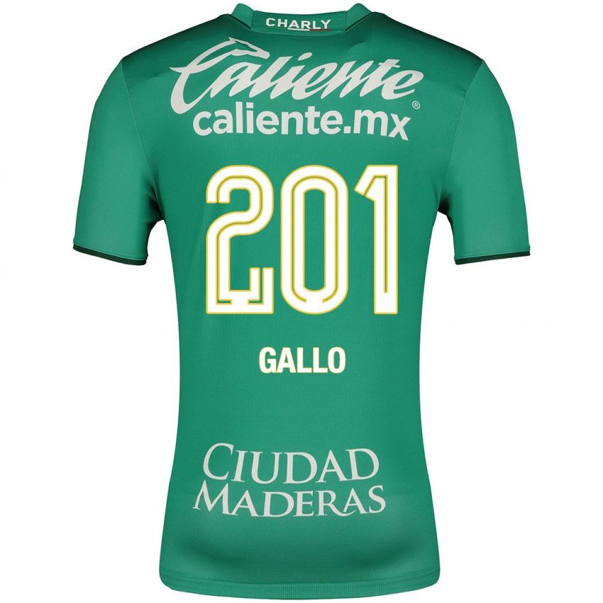 Férfi Andrés Gallo #201 Zöld Hazai Jersey 2023/24 Mez Póló Ing