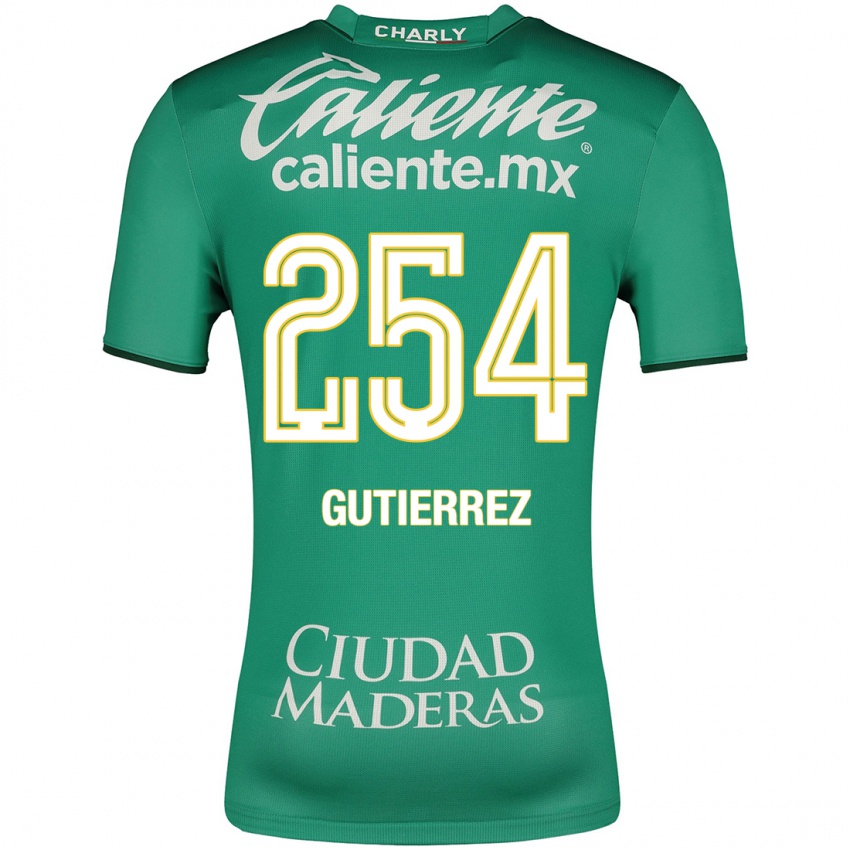 Férfi Alan Gutiérrez #254 Zöld Hazai Jersey 2023/24 Mez Póló Ing