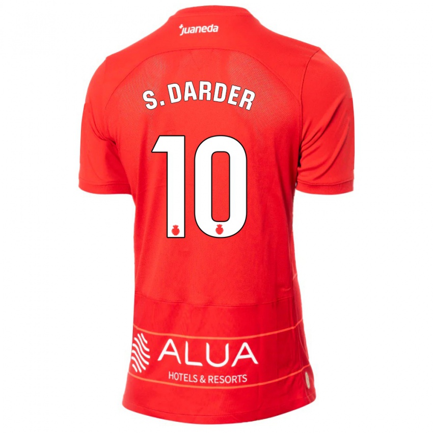 Férfi Sergi Darder #10 Piros Hazai Jersey 2023/24 Mez Póló Ing