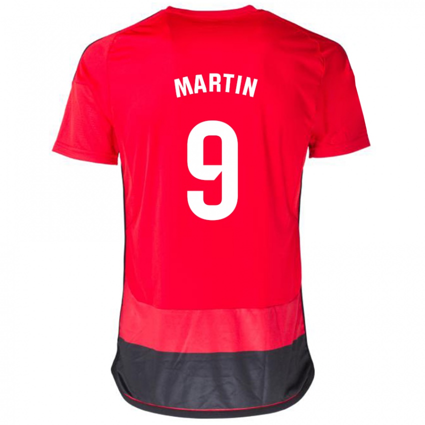 Férfi Carlos Martin #9 Piros Fekete Hazai Jersey 2023/24 Mez Póló Ing