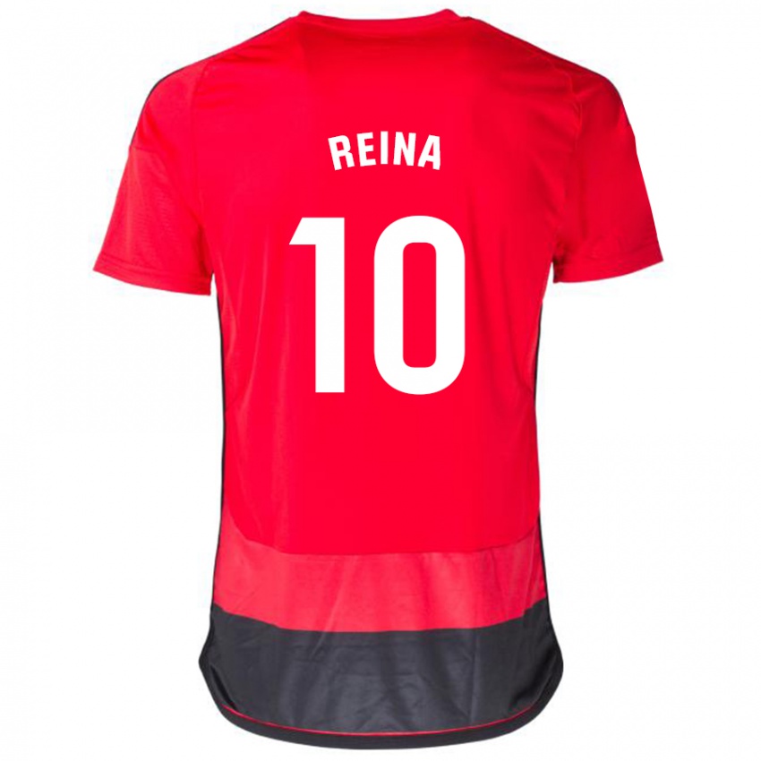 Férfi Alberto Reina #10 Piros Fekete Hazai Jersey 2023/24 Mez Póló Ing