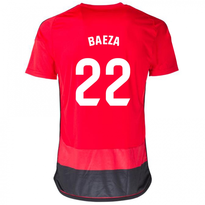 Férfi Miguel Baeza #22 Piros Fekete Hazai Jersey 2023/24 Mez Póló Ing