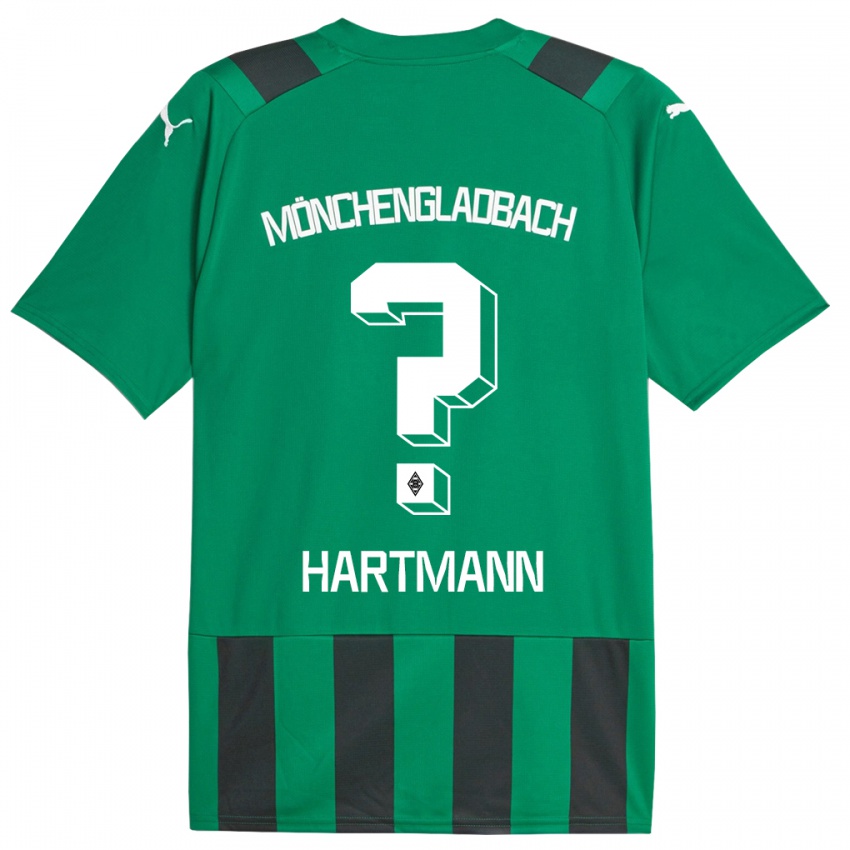 Férfi Miguel Hartmann #0 Fekete Zöld Idegenbeli Jersey 2023/24 Mez Póló Ing
